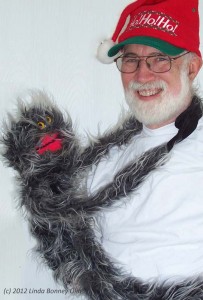 Photo of Bill with furry critter puppet
