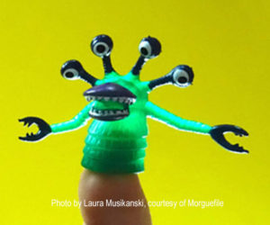 Weird creature finger puppet