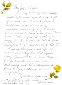 Letter to Jeff Olin from Millie Jones